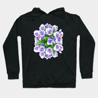 Flower Pansies Hoodie